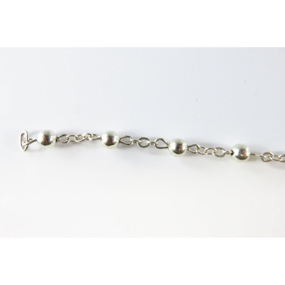 Cable Chain & Ball Link Bracelet 925 Silver Cross Miraculous Medallion Charms - Picture 2 of 8